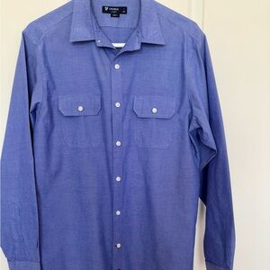Cremieux Men’s Blue Button Down Shirt M | Classic Fit EUC